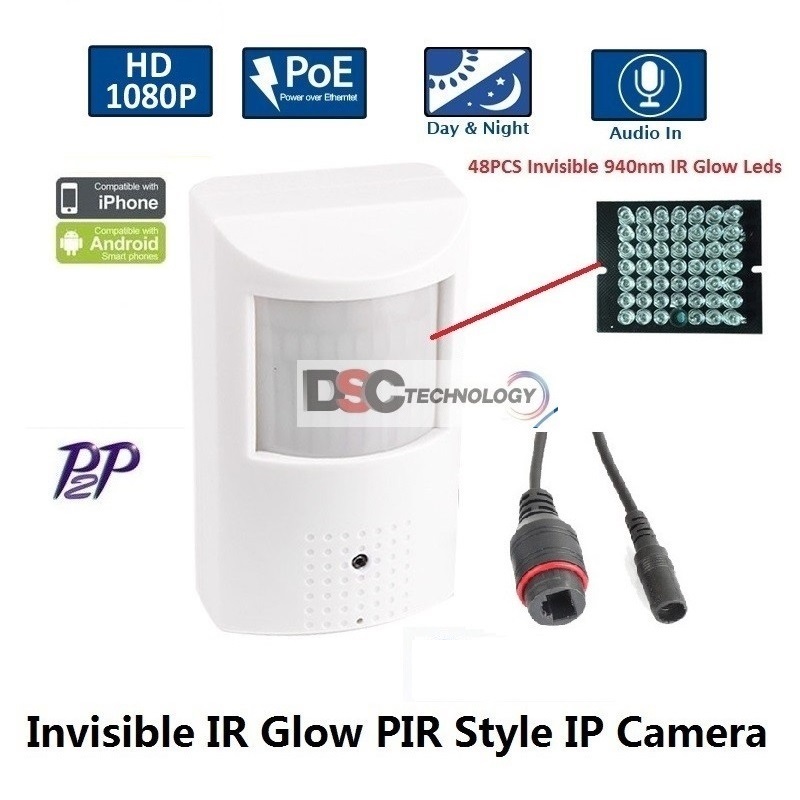 Details About Cctv Poe Hd Ip Camera 1080p Mini Pir Style Interior Security Network P2p Mobile
