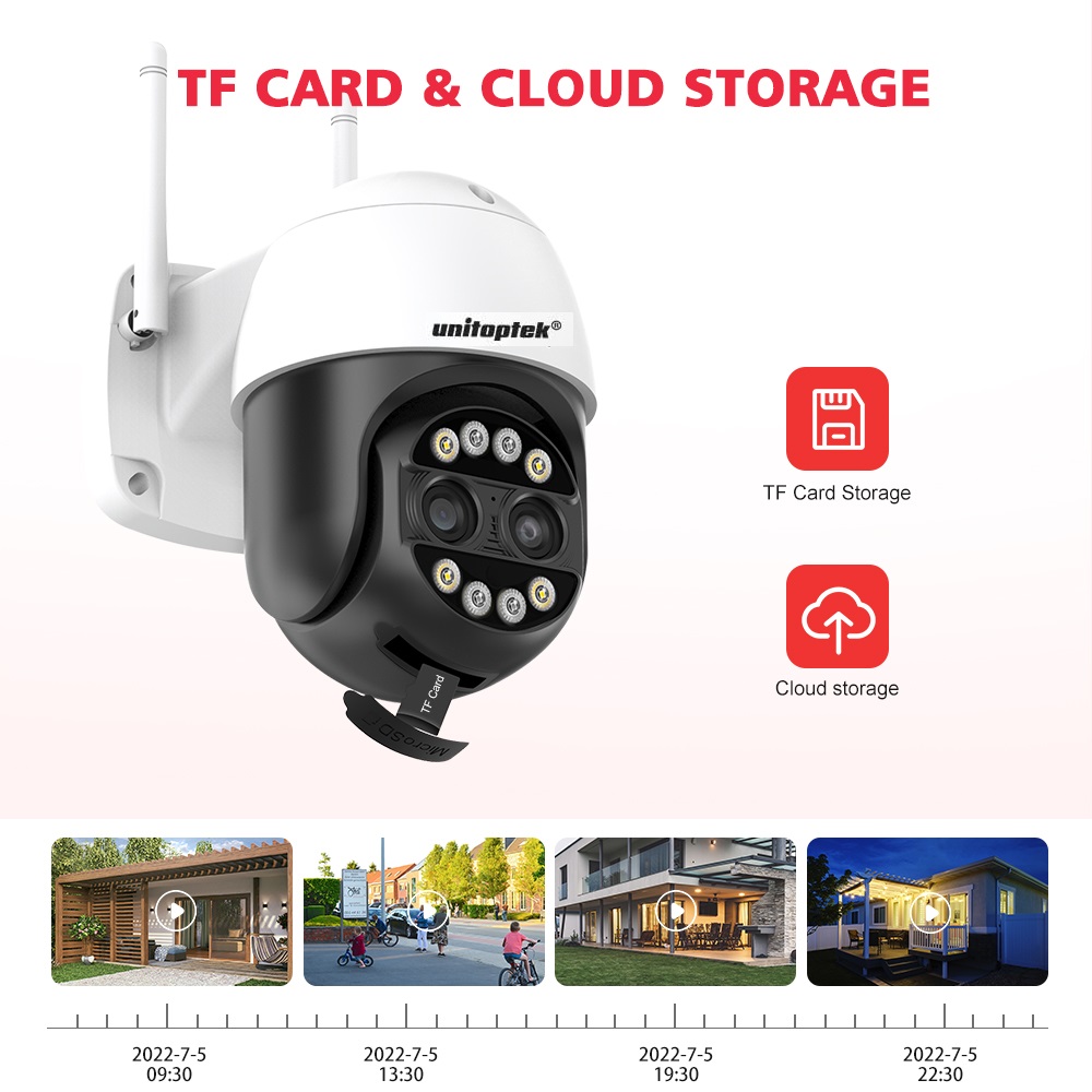 Caméra de surveillance extérieure PTZ IP WiFi 8K 16MP,dispositif de